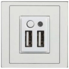 Wall Embedded USB Outlet with EU Frame